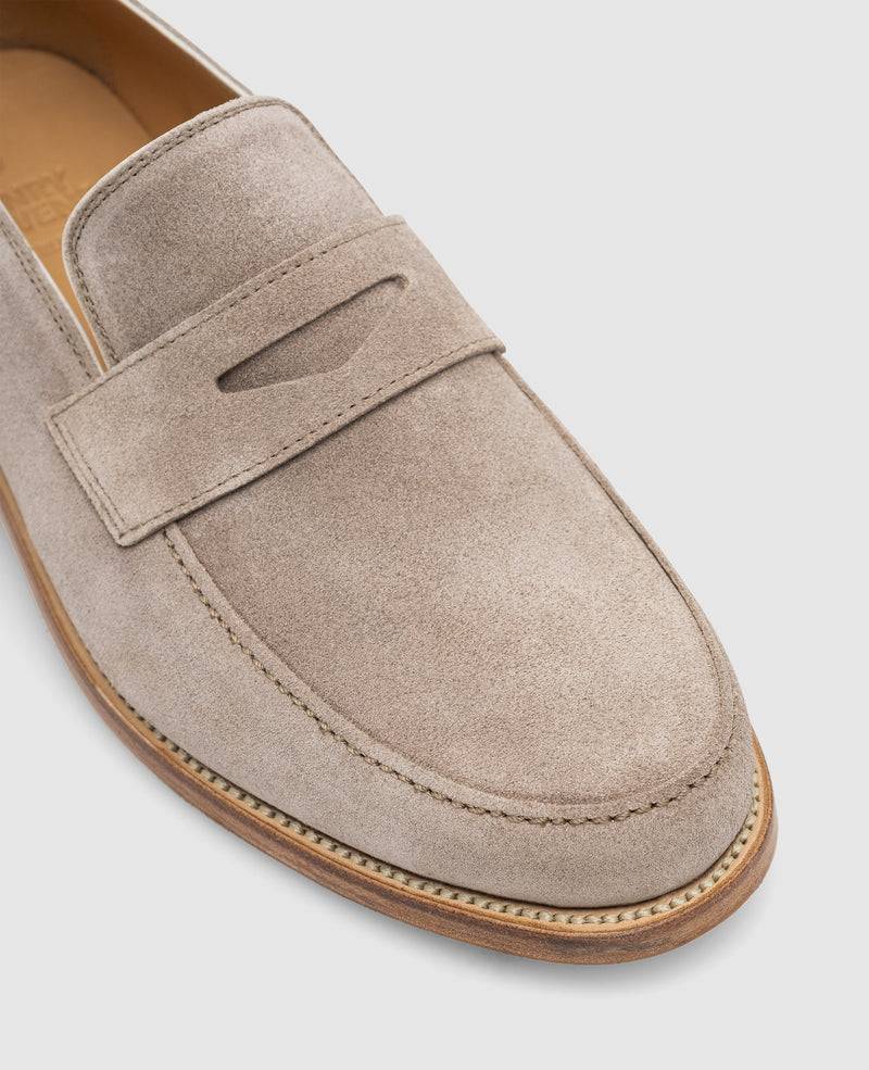 Shoepassion Rahmengenähter Herren Penny Loafer Aus Rauleder Henry Stevens Shoepassion