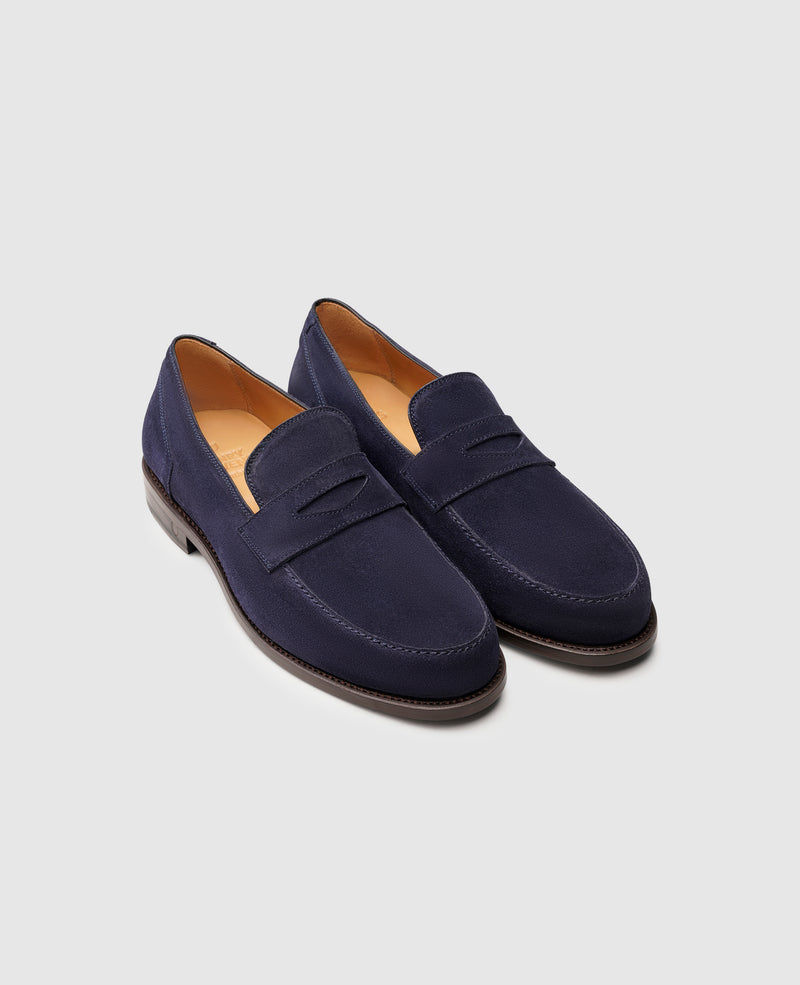 Shoepassion Rahmengenähter Herren Penny Loafer Aus Rauleder Henry Stevens Shoepassion