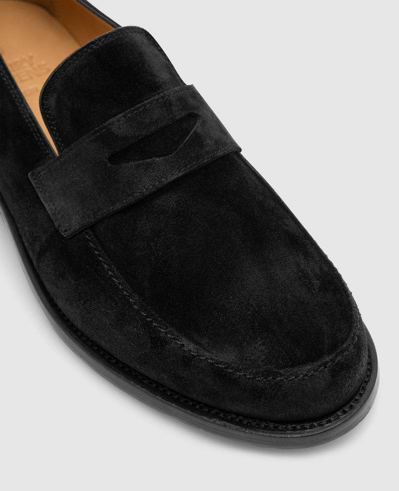 Shoepassion Rahmengenähter Herren Penny Loafer Aus Rauleder Henry Stevens Shoepassion