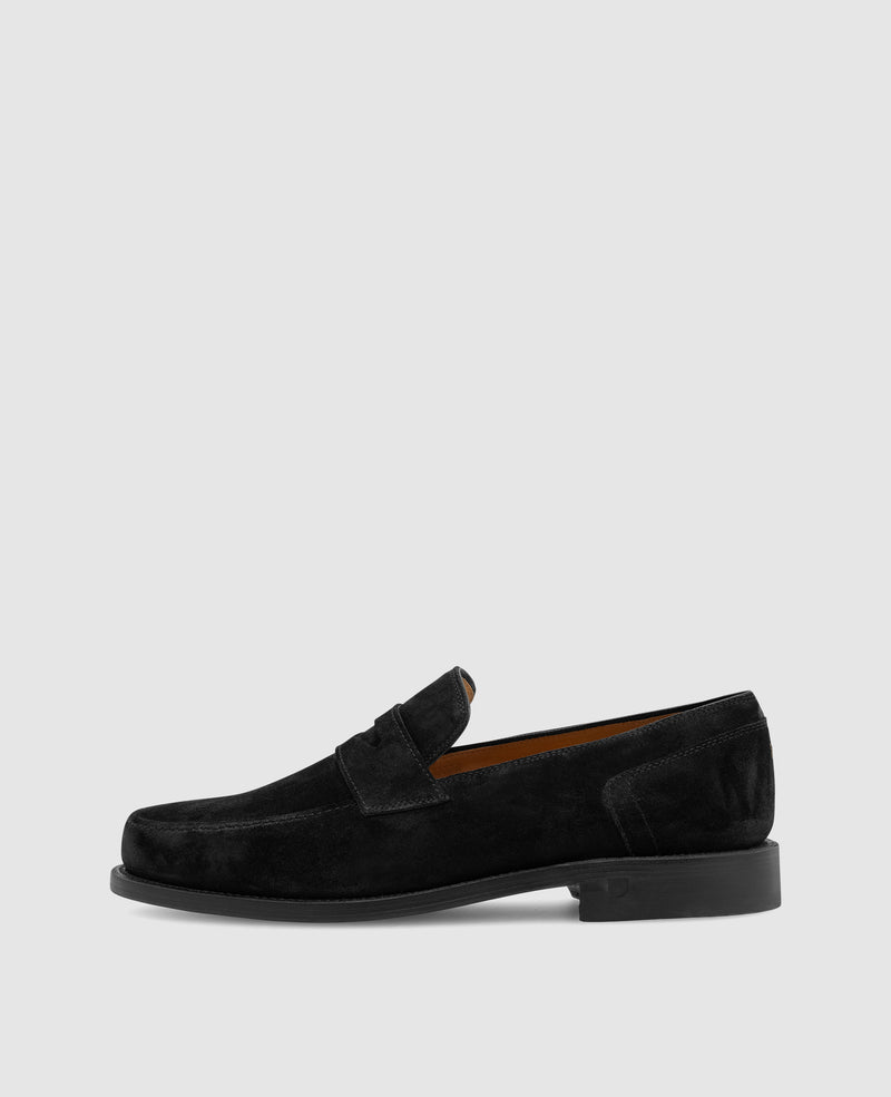 Shoepassion Rahmengenähter Herren Penny Loafer aus Rauleder Henry Stevens Shoepassion
