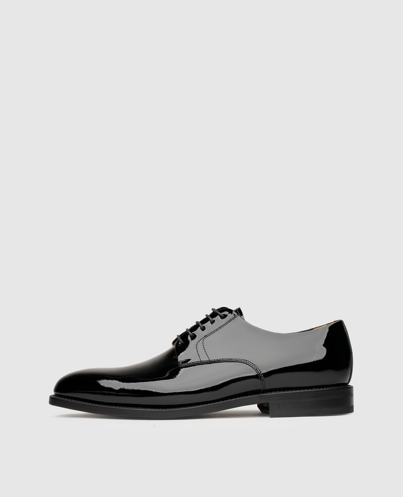 Shoepassion Rahmengenähter Herren Plain Derby Lackschuh Henry Stevens Shoepassion