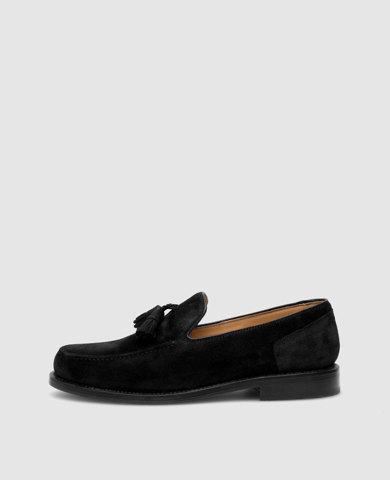 Shoepassion Rahmengenähter Herren Tassel Loafer aus Rauleder Henry Stevens Shoepassion