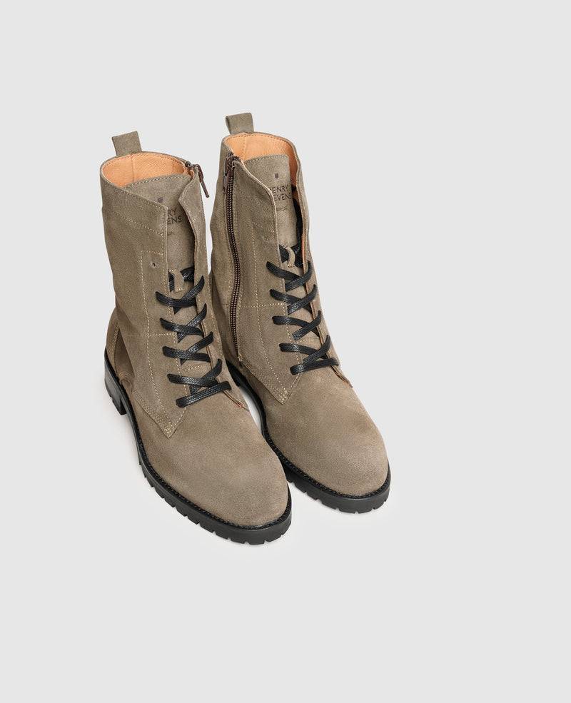 Shoepassion Schnürstiefel Aus Velours Für Damen Henry Stevens Shoepassion