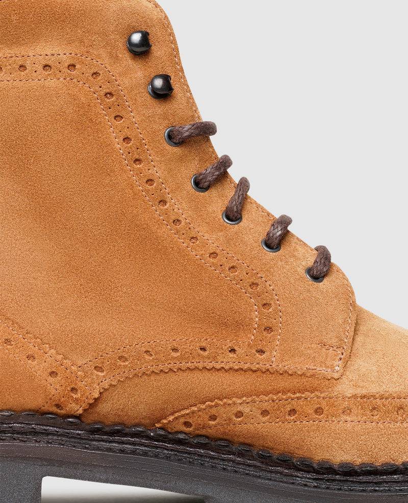 Shoepassion Verzierte Herren-Boots Mit Triple Welt & Rauleder Henry Stevens Shoepassion