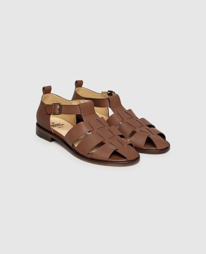 Shoepassion Wallace FSI Sandale In Braun - Henry Stevens Shoepassion