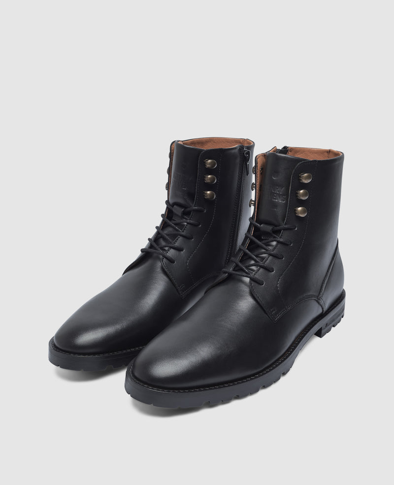 Shoepassion Wallace PDB Derby Boot In Schwarz - Henry Stevens Shoepassion