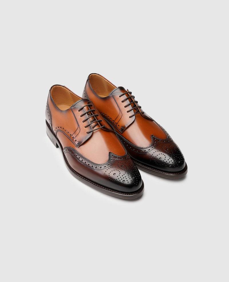 Shoepassion Zweifarbiger Full-Brogue Derby Herrenschuh Henry Stevens Shoepassion