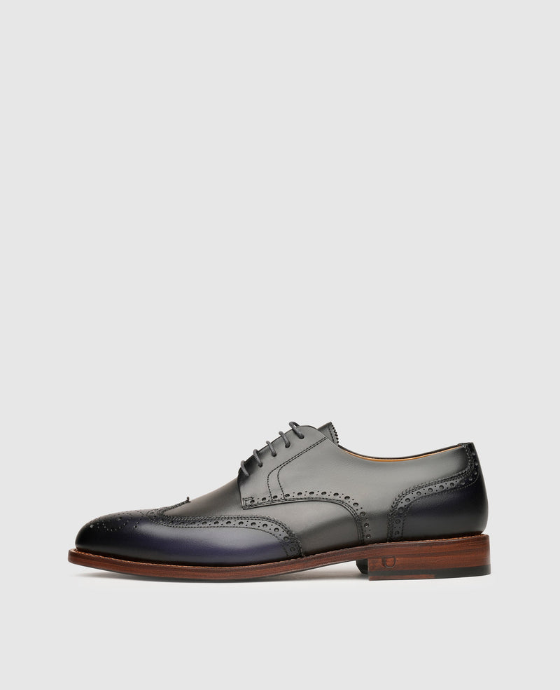 Shoepassion Zweifarbiger Full-Brogue Derby Herrenschuh Henry Stevens Shoepassion
