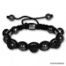 Silberdream Glitzerkugel Schwarz Für Sterlinx London Shamballa Armband SHB00S