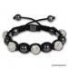 Silberdream Glitzerkugel Weiß Für Sterlinx London Shamballa Armband SHB00W