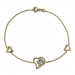 Silberdream GoldDream Armband Herzen Zirkonia weiß 333 Gold 18,5cm 8 Karat GDA5008Y