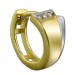 Silberdream GoldDream Creole Bicolor Zirkonia Ohrring 333 Gold Echtschmuck GDO5101T