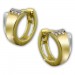 Silberdream GoldDream Creole Bicolor Zirkonia Ohrring 333 Gold Echtschmuck GDO5101T