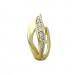 Silberdream GoldDream Creole Blatt Zirkonia Weiß Ohrring 333 Gold Echtschmuck GDO525WY