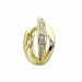Silberdream GoldDream Creole Blatt Zirkonia Weiß Ohrring 333 Gold Echtschmuck GDO525WY