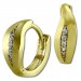 Silberdream GoldDream Creole Blatt Zirkonia weiß Ohrring 333 Gelbgold Echtschmuck GDO538WY