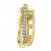 Silberdream GoldDream Creole Double Line Zirkonia Ohrring 333 Gold Echtschmuck GDO5661Y