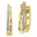 Silberdream GoldDream Creole Double Line Zirkonia Ohrring 333 Gold Echtschmuck GDO5661Y