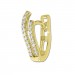 Silberdream GoldDream Creole Double Oval Zirkonia Ohrring 333 Gold Echtschmuck GDO5624Y