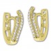 Silberdream GoldDream Creole Double oval Zirkonia Ohrring 333 Gold Echtschmuck GDO5624Y