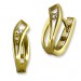 Silberdream GoldDream Creole geschwungen Zirkonia Ohrring 333er Gold Echtschmuck GDO536WY