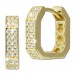 Silberdream GoldDream Creole Karree small Zirkonia Ohrring 333er Gold Echtschmuck GDO5711Y