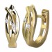 Silberdream GoldDream Creole Leaf mit Zirkonia Ohrring 333er Gelbgold GDO5633Y