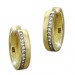 Silberdream GoldDream Creole Line Zirkonia weiß Ohrring 333 Gelbgold Echtschmuck GDO528WY