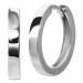 Silberdream GoldDream Creole massiv Glanz 19mm Ohrring 333er Weißgold Echtschmuck GDO5659J