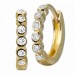 Silberdream GoldDream Creole mit weißen Zirkonia Ohrring 333er Gelbgold GDO5628Y