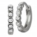 Silberdream GoldDream Creole mit weißen Zirkonia Ohrring 333er Weißgold GDO5628J