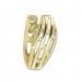 Silberdream GoldDream Creole Stripes Oval Zirkonia Ohrring 333 Gold Echtschmuck GDO5625Y