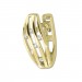 Silberdream GoldDream Creole Stripes Oval Zirkonia Ohrring 333 Gold Echtschmuck GDO5625Y