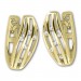 Silberdream GoldDream Creole Stripes oval Zirkonia Ohrring 333 Gold Echtschmuck GDO5625Y