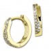 Silberdream GoldDream Creole Tiny Zirkonia weiß Ohrring 333 Gold Echtschmuck GDO543WY