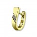 Silberdream GoldDream Creole Trapez Zirkonia Ohrring 333 Gelbgold Echtschmuck GDO534WY