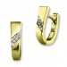 Silberdream GoldDream Creole Trapez Zirkonia Ohrring 333 Gelbgold Echtschmuck GDO534WY