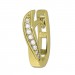 Silberdream GoldDream Creole Turned Oval Zirkonia Ohrring 333 Gold Echtschmuck GDO5623Y