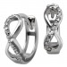 Silberdream GoldDream Creole Unendlich Zirkonia Ohrring 333 Weißgold Echtschmuck GDO5131J