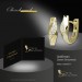 Silberdream GoldDream Creole Wave Oval Zirkonia Ohrring 333er Gold Echtschmuck GDO5707Y