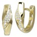 Silberdream GoldDream Creole Wave oval Zirkonia Ohrring 333er Gold Echtschmuck GDO5707Y