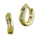 Silberdream GoldDream Creole Welle Zirkonia Ohrring 333 Gelbgold Echtschmuck GDO539WY