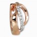 Silberdream GoldDream Creole Welle Zirkonia Weiß Ohrring 333 Rosegold Echtschmuck GDO5021E