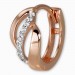 Silberdream GoldDream Creole Welle Zirkonia Weiß Ohrring 333 Rosegold Echtschmuck GDO5021E