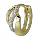 Silberdream GoldDream Creole Welle Zirkonia Weiß Ohrring 333 Gelbgold Echtschmuck GDO5021Y