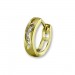 Silberdream GoldDream Creole Welle Zirkonia Weiß Ohrring 333 Gold Echtschmuck GDO541WY