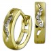Silberdream GoldDream Creole Welle Zirkonia weiß Ohrring 333 Gold Echtschmuck GDO541WY