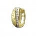 Silberdream GoldDream Creole Welle Zirkonia Weiß Ohrring 333 Gelbgold Echtschmuck GDO527WY