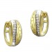 Silberdream GoldDream Creole Welle Zirkonia weiß Ohrring 333 Gelbgold Echtschmuck GDO527WY