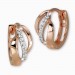Silberdream GoldDream Creole Welle Zirkonia Weiß Ohrring 333 Rosegold Echtschmuck GDO5021E